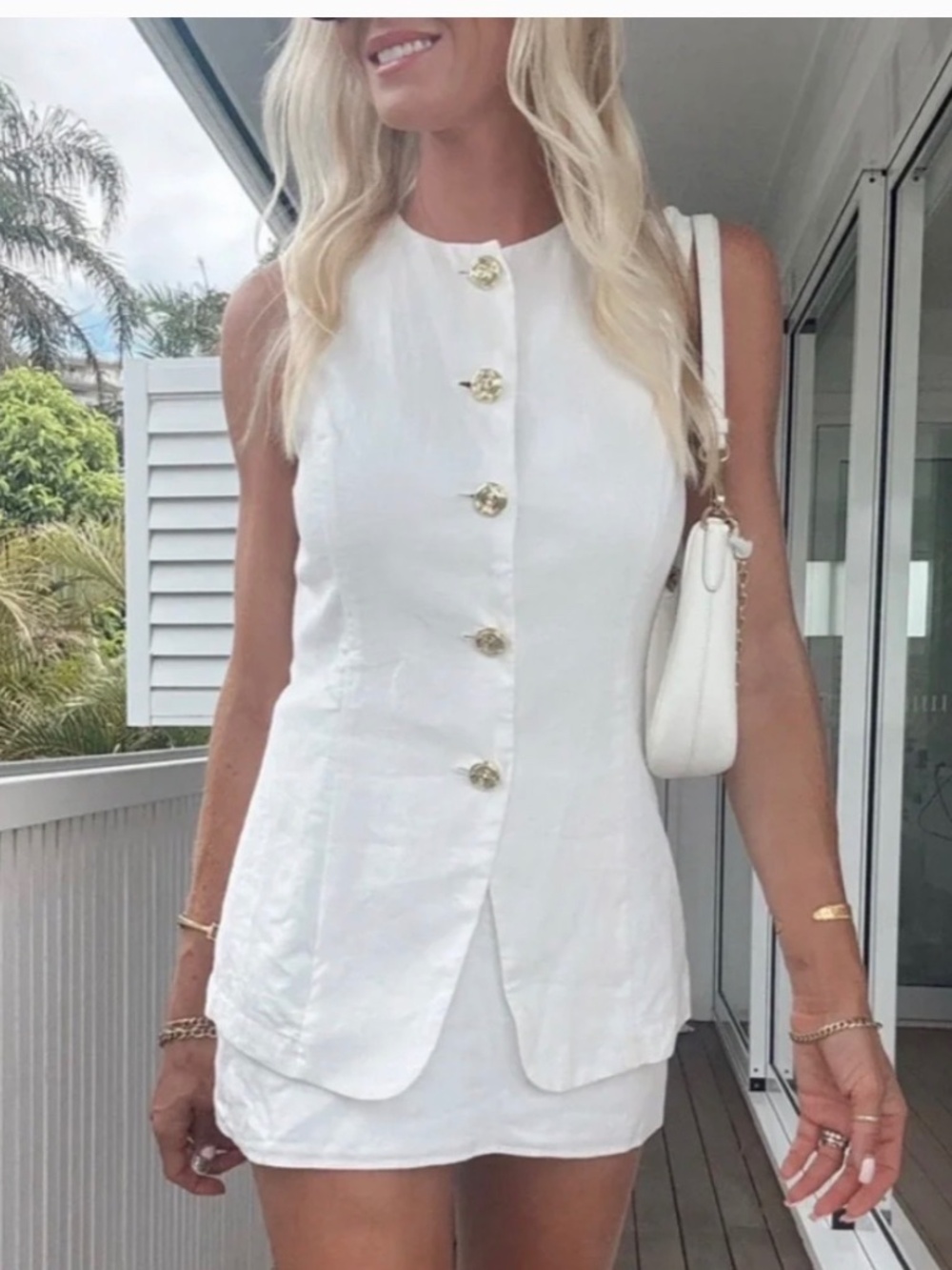 NWOT SHOW ME YOUR MUMU LEIGHTON LINEN VEST L